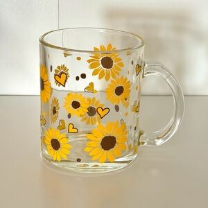 12oz Sunflower Glass Mug